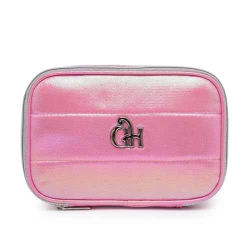 Kit Mochila Rodinha Feminina Lancheira Térmica Estojo Escolar (Rosa)