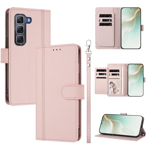 �X�}�z�P�[�X �Ή��@�� for Infinix Hot 60 Pro 4G �X�}�z�P�[�X�y�E�H���b�g�f�U�C�� �f���A���J�[�h�X���b�g �L���b�V�� �t���b�v���X�^���h �����h�~�zPink
