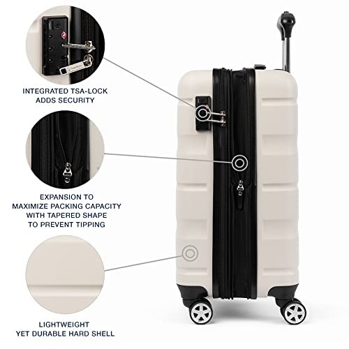 Travelpro Runway 2 Piece Luggage Set, Carry-On & Convertible Medium To Large 28-Inch Check-In Hardside Expandable Luggage, 8 Spinner Wheels, Tsa Lock, Hardshell Suitcase, White #TOP4