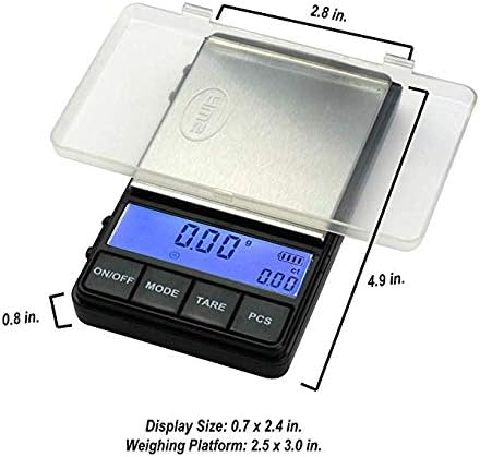 AC Pro Digital Pocket Weight Scale 200g x 0.01g, Home or Office Scale (Black), ACP-200