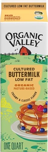 Organic Valley, Organic Low Fat Cultured Buttermilk, Pasteurized, Quart, 32 Ounces