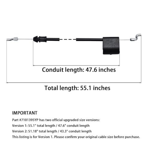Image of 7101395YP Bail Cable Control Cable 55.1 inch for Universal Push Lawn Mower