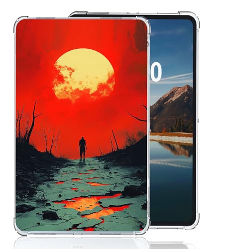 DSIVIKIZ Clear Tablet Case for Kindle Paperwhite 4 10th 2018–Sunset Traveler, Not Yellowing Clear Soft Shockproof Case, Slim Lightweight TPU Transparent Back Protective Cover for Paperwhite 4 10th