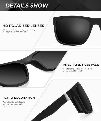 KALIYADI Sunglasses Men Mens-Sunglasses Polarized-Sunglasses-Men: Polarized Sun Glasses With UV400 Protection for Driving4