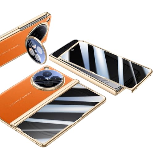 OPPO Find N6 �Ή� �v���~�A�����U�[���b�L�q���W�X�^���h�P�[�X �S��ʋ����K���X���� �q���W���S�ی� �A���C�����Y�X�^���h�t�� (�I�����W(�v���C�o�V�[))