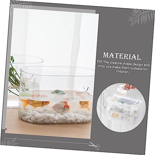 Caneca de basura rectangular transparente para pared miniatura 4