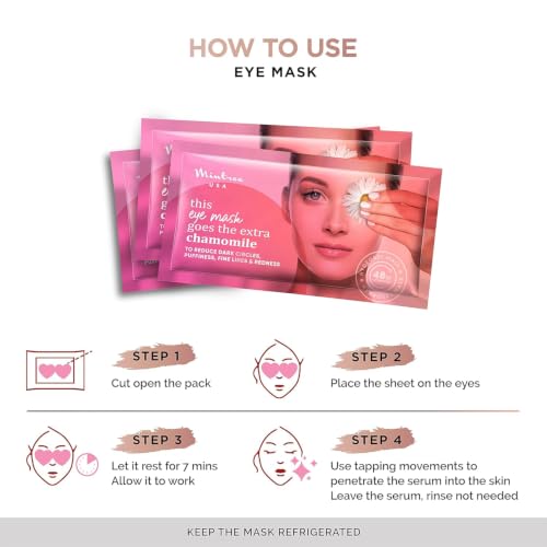 Image of Mintree USA Rejuvenating Under Eye Mask for Dark Circles, Puffiness and Fine Lines, Cooling Eye Mask with Ceramides and Vitamin C | Soothing Under Eye Care for Men and Women (Pack of 1)