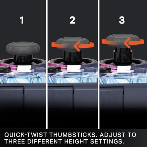 Image of PowerA Advantage Plus Wired Controller for Xbox Series X|S - Night Blossom, officially licensed, adjustable height thumbsticks, hall effect, mappable buttons, works with Xbox One and Windows 10 /11 PC