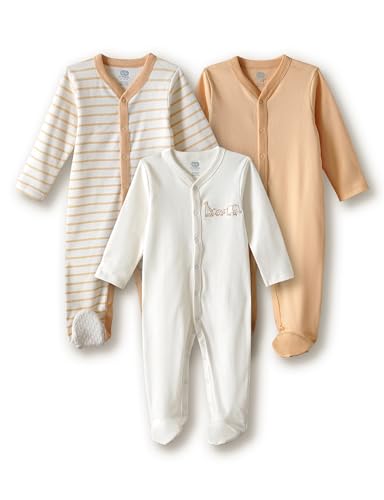 Image of Amazon Brand - Symbol Unisex 100% Cotton Full Sleeve Baby Sleepsuits (Available in Pack of 3 & 6)