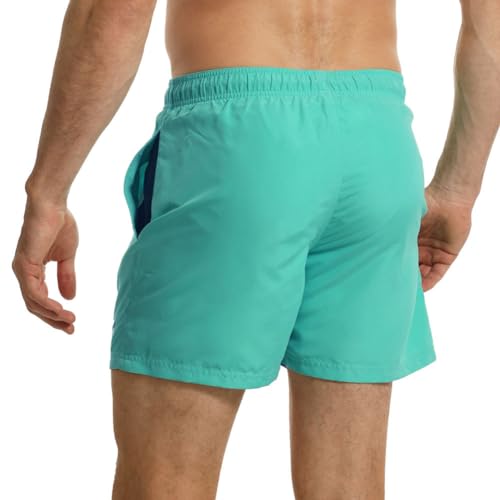 Ript Mens Performance Essentials Quick Dry Uv 50 Sun Protection Swim Shorts Trunks, Turquoise, L Uk - 4