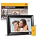 KODAK WiFi Digital Picture Frame, 1920 x 1200 HD Touchscreen Digital Photo Frame, 10.1 Inches Intelligent Electronic Picture Frame with 32 GB,Auto-Rotate, Share Moments Instantly Gifts(Wood Frame)