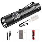 ✅ Einfache und bequeme Bedienung: Halten Sie mit einem Klick ein / aus, um zwischen Niedrig / Mittel / Hoch zu wechseln. Doppelklicken Sie, um den Turbo zu aktivieren, und dreifach, um auf den Strobe / Beacon / SOS-Modus zuzugreifen. Wenn das Licht ausgeschaltet ist, halten Sie den Seitenschalter gedrückt, um auf den Mondlichtmodus zuzugreifen.