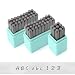 ImpressArt - Basic Bridgette Letter & Number Metal Stamp Kit - (63 Piece Punch Set) Complete Set of 3 - Uppercase/Lowercase/Number - 3MM