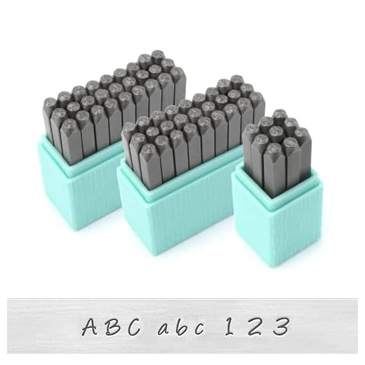 ImpressArt -The Original Basic Bridgette Letter & Number Metal Stamping Kit - (63 Piece Punch Set) Complete Set of 3 Metal Stamps - Uppercase/Lowercase/Number - 3MM
