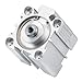 Baomain SDA32x10 Compact Thin Air Cylinder,1.26 inch(32 mm),Stroke 0.39 inch(10 mm), Double-Acting, Single Rod, Aluminum Body for Small Machinery and Industrial Automation