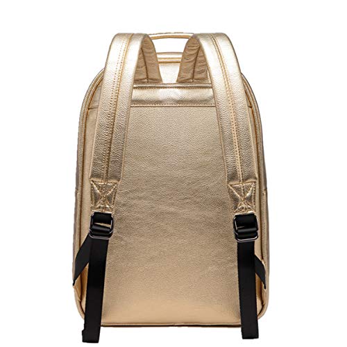 Guqimei Mens 3D Lion Pu Emboss Rivet Punk Backpack Rock Personality Laptop Bag Creative Travel Leisure, Gold, One Size #TOP5