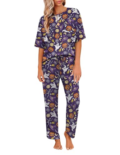 JiniGolla Women’s Waffle Knit Pajama Set