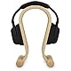 kalibri Kopfhörerhalter Kopfhörerständer Universal Holz - Kopfhörer Halter Headset Halterung - On Ear Headphone Stand - Bambus Holz in Hellbraun