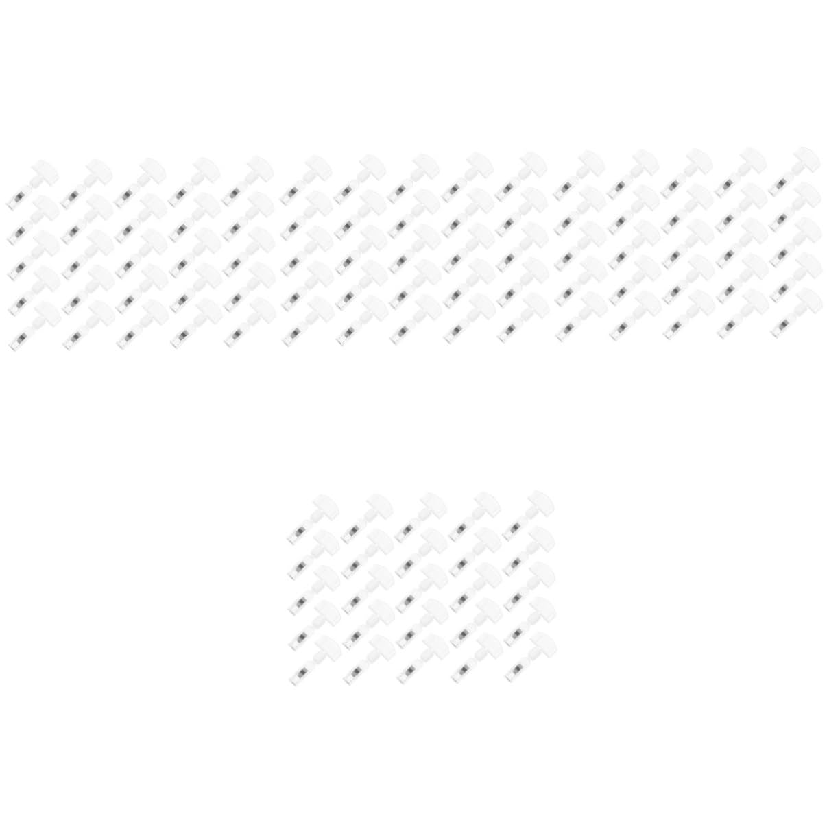 100 Pièces Clip Affichage Transparent pour Étiquettes de Prix Support Publicitaire Pratique pour Magasins et Expositions Ajustable et pour Présenter Notes et Photos