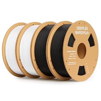 DEEPLEE Rapid PLA Plus Filament 1.75mm 4 Pack 2*Black & 2*White