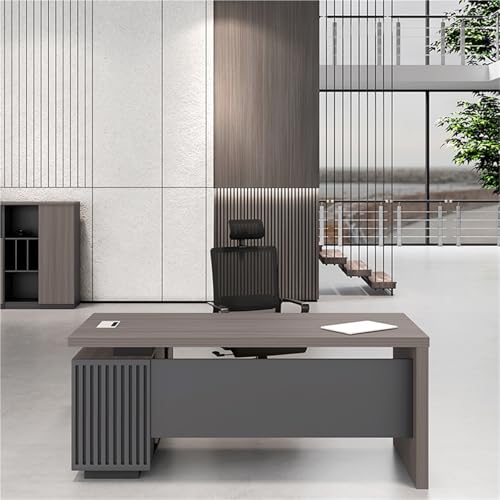 L Shaped Executive Desk with 59"Lateral File Cabinet,Modern Executive Desk with Drawers,Spacious L Shaped Desk with Storage,Office Desk L Shape for Home Office Furniture and Small Spaces(Left cabinet,