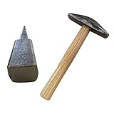 dengelhammer+dengelamboss  Dengelamboss flach 500g Sense Sensen Dengelmaschine Garten Handgartengeräte TOP