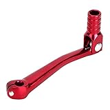 Aramox Leva del cambio del motociclo, leva del cambio pieghevole universale in lega di alluminio CNC Accessorio di modifica della motocicletta 5,9x2,5 pollici(Red)