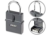 Idealer Schutz für wichtige Schlüssel • Sicherheitsschloss mit Zahlenkombination: 4 einstellbare Ziffern • Maße: 75 x 150 x 25 mm, Gewicht: 500 g
