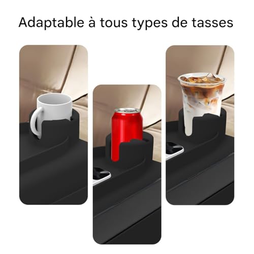 Tablette pour accoudoir de canapé avec rangement pour télécommandes - 8