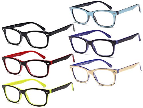 Newvision®, 6 pares gafas de lectura para presbiopia, premontadas de lectura con montura bicolor a la moda para mujer y hombre, unisex, NV056 (+2.50, colores mezclados) Cover