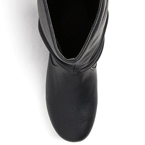 Journee Collection Women's Faux Leather Slouch Riding Boots #TOP21
