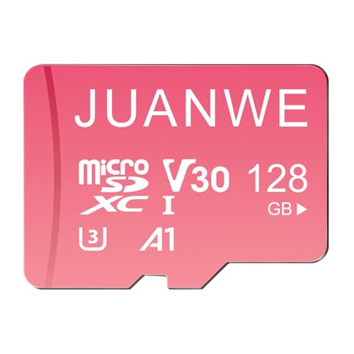 Image of JUANWE 128GB Micro SD Card 128GB TF Card with Adapter, microSDXC Memory Card for Camera, Drone, U3, A1, V30, 4K UHD, UHS-I, SD Card