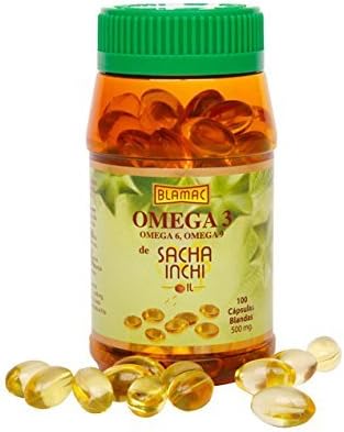 Natural Source of Omega 3,6,9 Softgel Caps from Sacha Inchi (100 Capsules - 500mg) - Much Healthier than Fish Oil and Algae | Source of Ala that elongates DHA EPA | Essential Fatty Acids | Odorless
