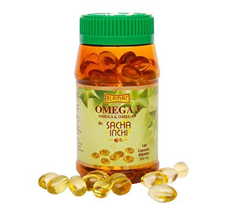 Natural Source of Omega 3,6,9 Softgel Caps from Sacha Inchi (100 Capsules - 500mg) - Much Healthier than Fish Oil and Algae | Source of Ala that elongates DHA EPA | Essential Fatty Acids | Odorless