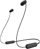Audífonos inalámbricos Sony WI-C100 de botón con Bluetooth y micrófono integrado, Negro 1