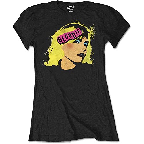 Rockoff Logo Punk T-Shirt, Nero, S Donna