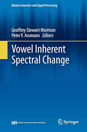 Vowel Inherent Spectral Change 2013th Edition book cover