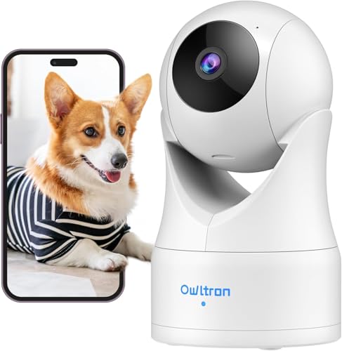 owltron überwachungskamera innen Kamera überwachung innen mit Bewegungserkennung 360 Grad Indoor WLAN Kamera Babyphone mit app für hundekamera/haustierkamera Zwei-Wege-Audio