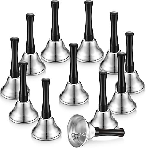 Boao 12 Pack Metal Hand Bells Music Service Dinner Bell,Silver by Boao - Used condition - US$18.94