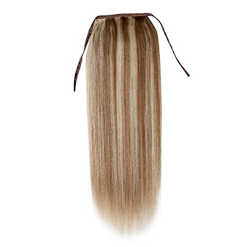 IN STOCK!16"-24" High Ponytail Clip-in 100% Remy Human Hair Ponytail Extensions 100g 8/613# (16")