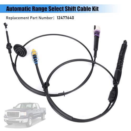 Image of 12477640 905-144 Automatic Transmission Gear Shift Linkage Cable Kit Compatible with GMC Sierra Chevrolet Chevy Silverado 1500 /2500 /3500 4WD 1999-2007