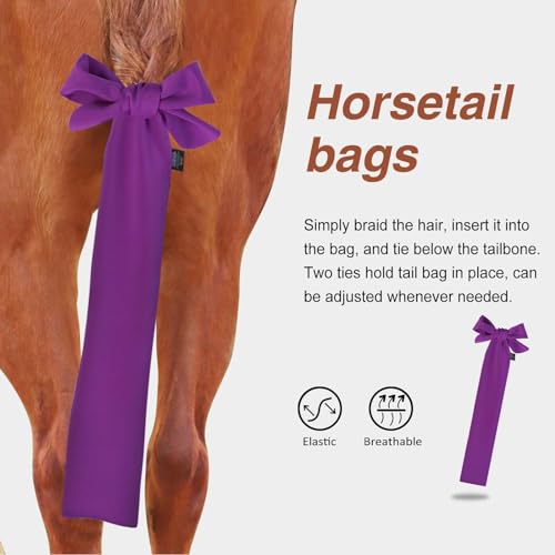 image for Harrison Howard Breathable Horse Tail Guard, Slip On Design, 2 Strand 