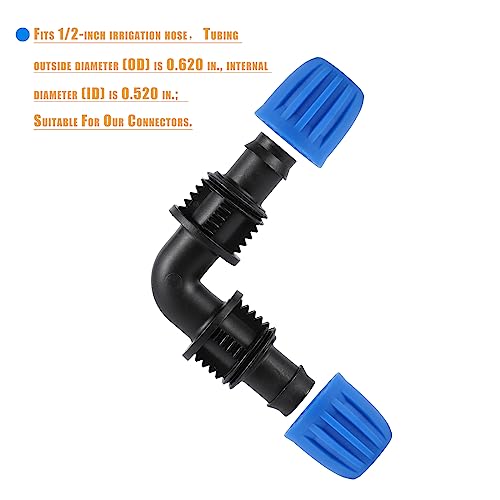 1/2 Inch Blue Lock Stach Elbow Connectors - Image 2