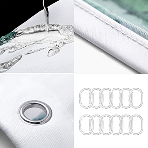 YXZLY 4 STÜCKE Meer Stil rutschfeste Wc Polyester Abdeckmatte Set Bad Duschvorhang, Wasserdicht und Komfortabel, für… – Bild 5