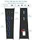 Joso 6 Port USB Hub für PS5 Pro/Slim, USB High-Speed Expansion Hub Ladegerät Splitter Kompatibel mit Playstation 5 Slim/PS5 Pro, Extender Adapter 4 USB + 1 USB Ladeanschluss + 1 Typ C Port