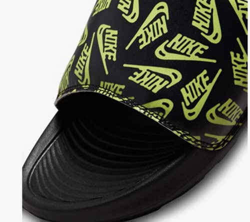 Nike Victori One Slide Print Black/Volt Men's Slide Sandals (Us_Footwear_Size_System, Adult, Men, Numeric, Medium, Numeric_14) #TOP3