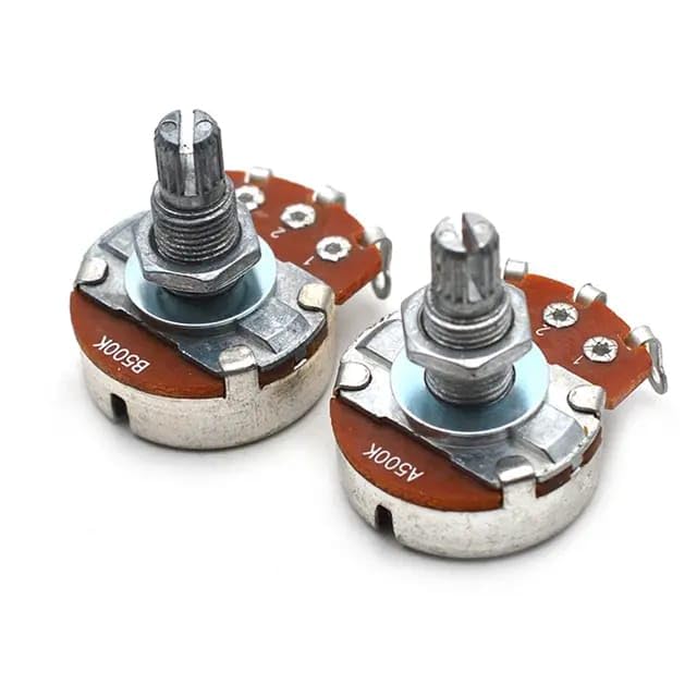 Royal Max Full size A500K 2 pcs, B500K 2 pcs Split Shaft 18mm Guitar Volume Tone Pots Potentiometer for ELectric Guitar Bass-image-13