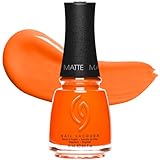 China Glaze CG Nail Lacquer Orange Knockout – Vibrant Neon Orange Nail Polish, Quick Dry, Chip Resistant, Matte Finish for Salon & DIY Manicure, 0.5 fl oz