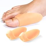 Promifun Protège-orteil en gel, lot de 10 coussinets et coussins pour oignon, protection pour gros orteil, soulage la douleur du pied due au frottement, au frottement et à la pression - Beige