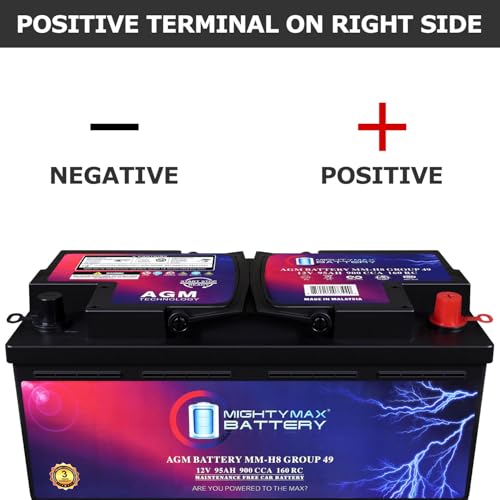 image for Mighty Max Battery MM-H8 Start and Stop Car BCI Group 49 12V 95Ah, 160